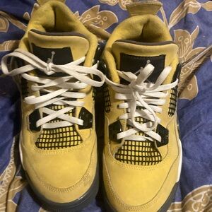 Yellow black white Jordan 4
